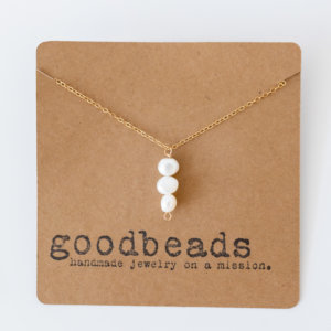 Freshwater Pearl Stack Gold Necklace
